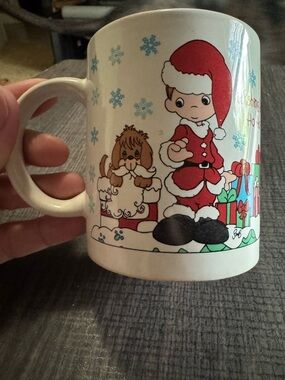 Precious Moments Painted Ceramic Christmas Coffee Mug, Wishing You A Ho Ho Ho